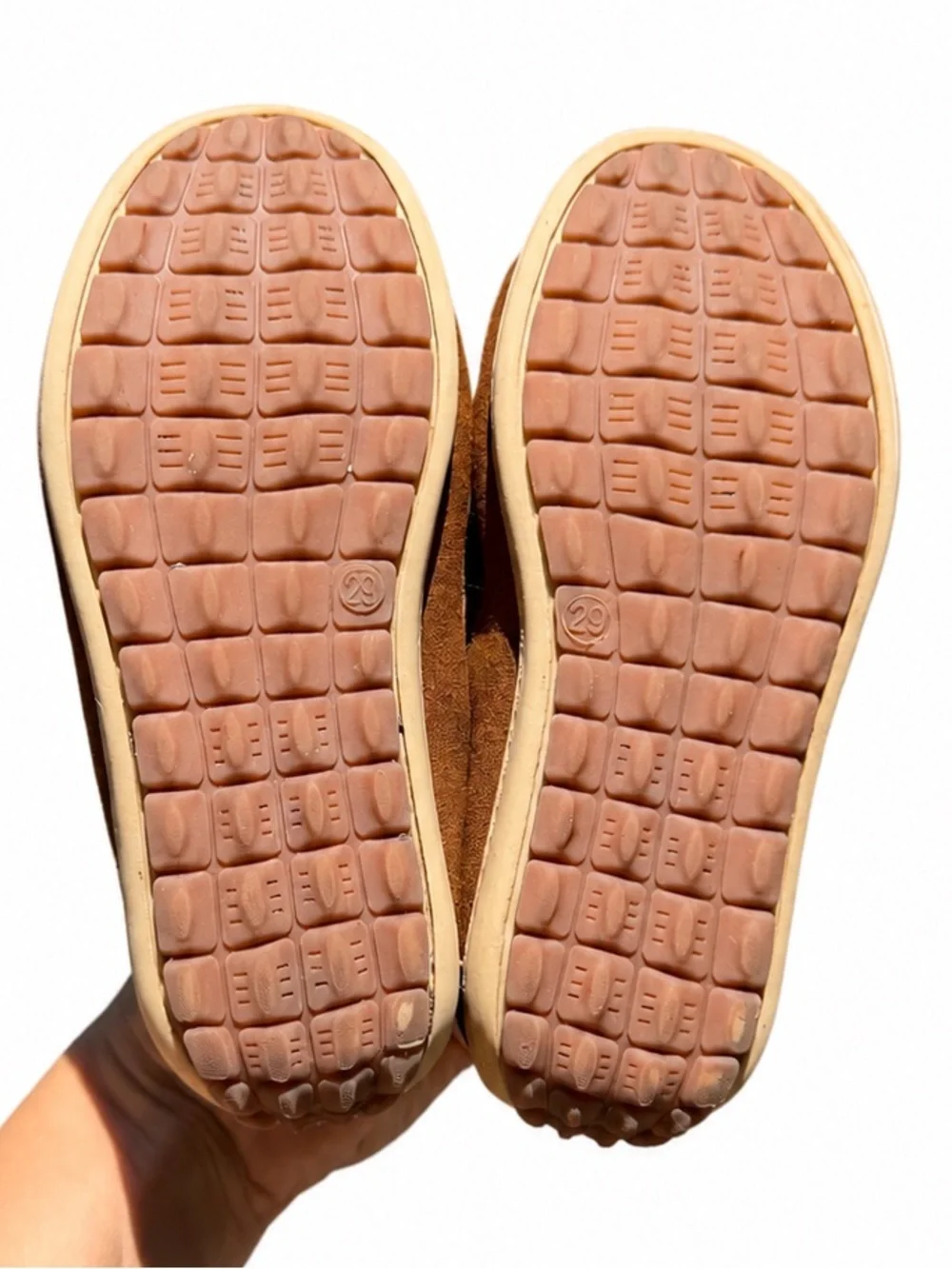 Kids Brown Suede Driving Moccasins Loafers EU 29 / US 12 Slip on Casual Shoes